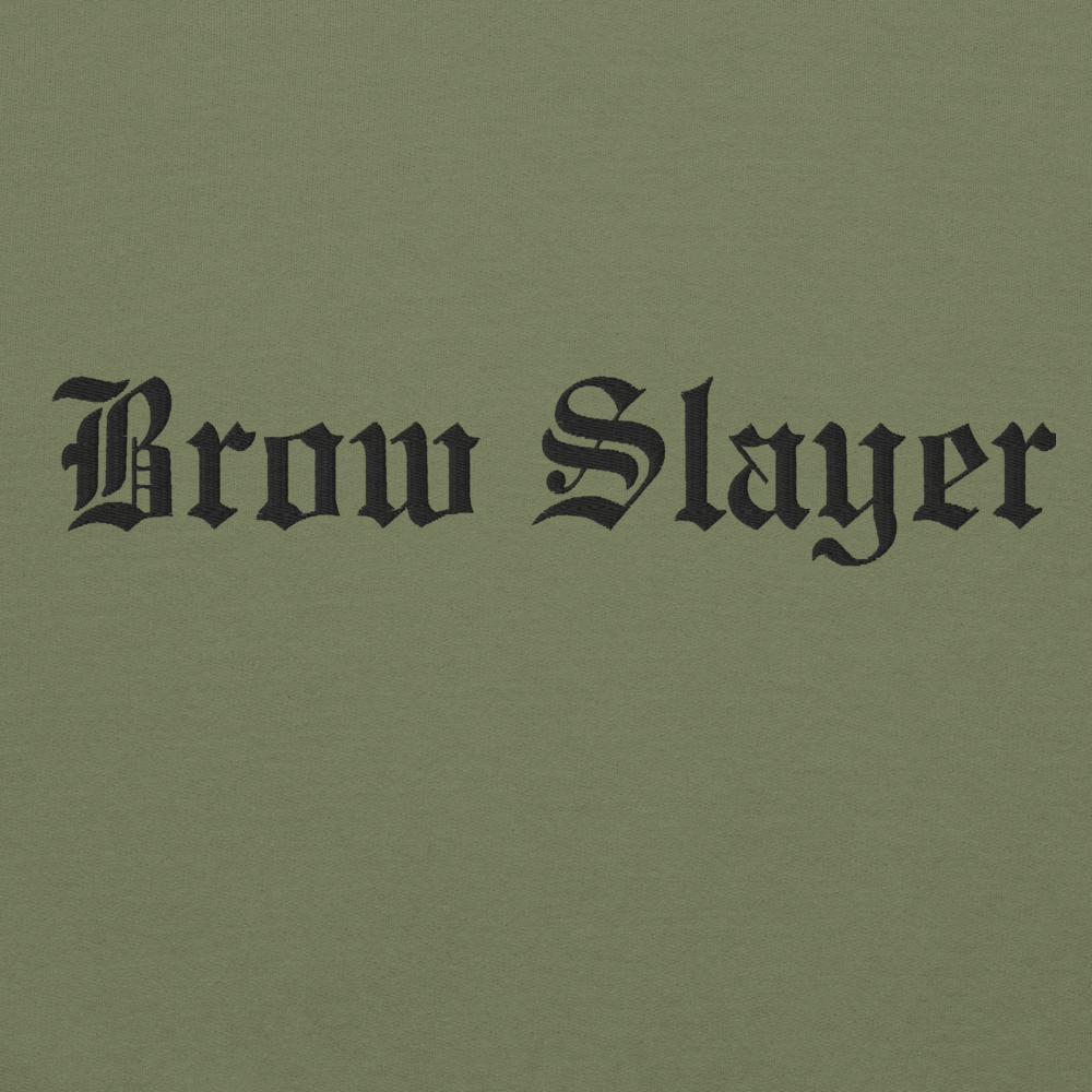 "Brow Slayer" Old English Hoodie